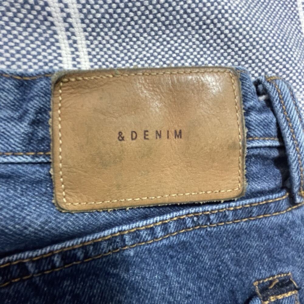 H&M & Denim Blue Jeans Men's 33 (Fits 34x32) Button Fly All Cotton Straight Leg - Picture 3 of 8
